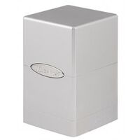 Metallic Silver Satin Tower Box