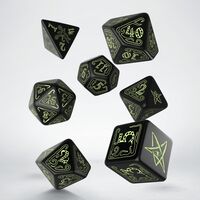 Call of Cthulhu Dice Set Black&Fosfo