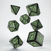 CELTIC 3D DICE SET BLACK&GREEN