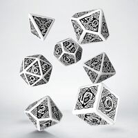 CELTIC 3D DICE SET WHITE&BLACK