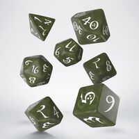 CLASSIC RPG DICE SET OLIVE&WHITE