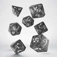 Classic RPG Dice Set  Smoky & White