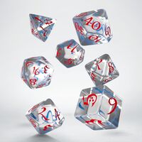 Classic RPG Dice Set Translucent Blue-Red
