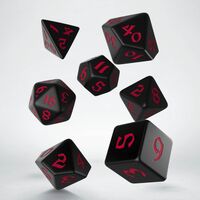 Classic Runic Dice Set Black & Red