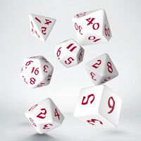 CLASSIC RUNIC DICE SET WHITE&RED