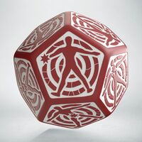 D12 RED & WHITE HIT LOCATION DIE