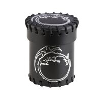 DICE CUP BLACK DRAGON LEATHER