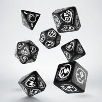 Dragons Dice Black & White - Hematite