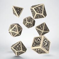 DWARVEN DICE SET BEIGE&BLACK