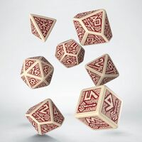 DWARVEN DICE SET BEIGE&BURG