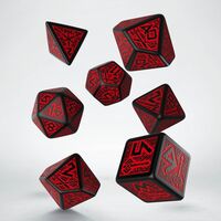 DWARVEN DICE SET BLACK&RED