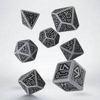 DWARVEN DICE SET GREY&BLACK