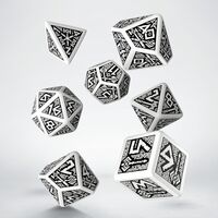 DWARVEN DICE SET WHITE&BLACK