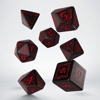 ELVEN DICE SET BLACK & RED