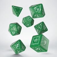 Elven Dice Set Green & White