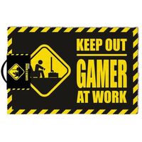 GAMER AT WORK DOORMAT KEEP OUT