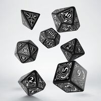 STEAMPUNK DICE SET BLACK&WHITE