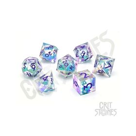 CritStones Liquid Core Dice Set Fantasia Fluid Electroplated