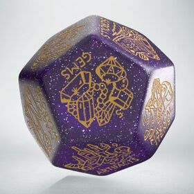 Treasure Generator Die: Shimmering Purple&Gold