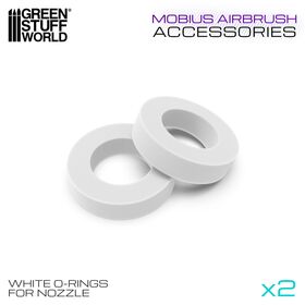 White O-Rings for Nozzle - Mobius Airbrush