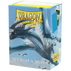 Dragon Shield Matte Dual Blue & Silver (100)