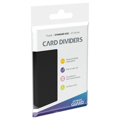 CARD DIVIDERS STANDARD BLACK 10