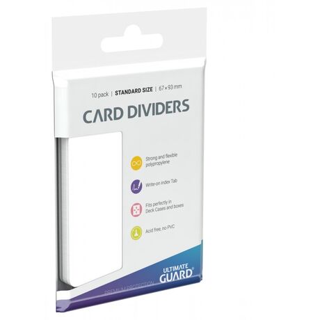 CARD DIVIDERS WHITE (10)