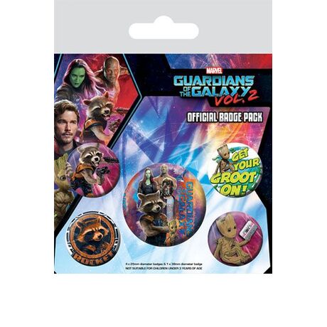 Guardians of the Galaxy Vol. 2 Pin Badges 5-Pack Rocket & Groot