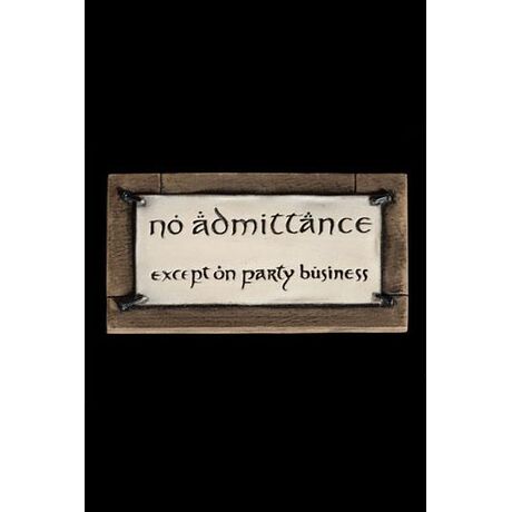 Lord of the Rings Magnet No Admittance