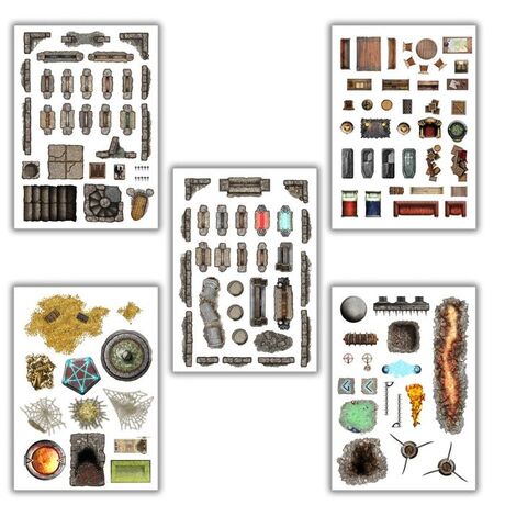Add-on Scenery for RPG Maps - Dungeon Decorations