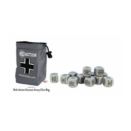 Bolt Action German Dice Bag &  Grey Dice
