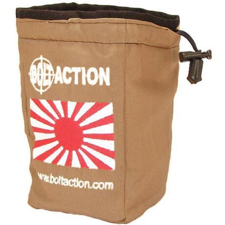 Bolt Action Japanese Dice Bag & White Dice