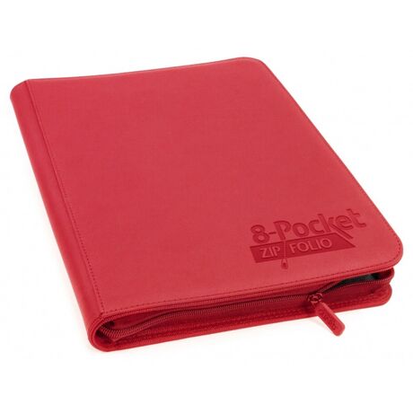 ZIP FOLIO 8-POCKET XENOSKIN RED