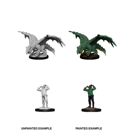 Green Dragon Wyrmling & Afflicted Elf