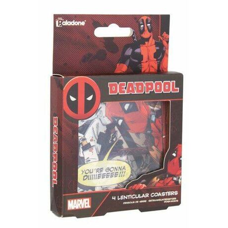 DEADPOOL LENTICULAR COASTER 4-PACK