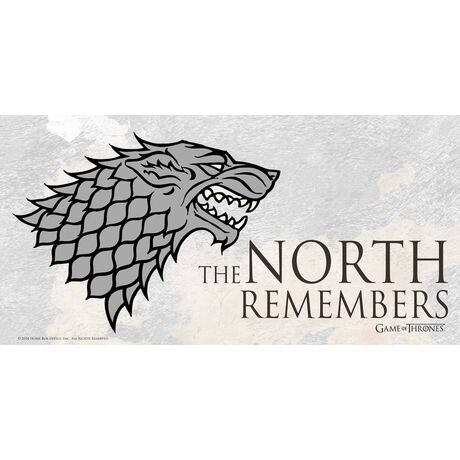 GAME OF THRONES GLASS POSTER THE NORTH REMEMBERS