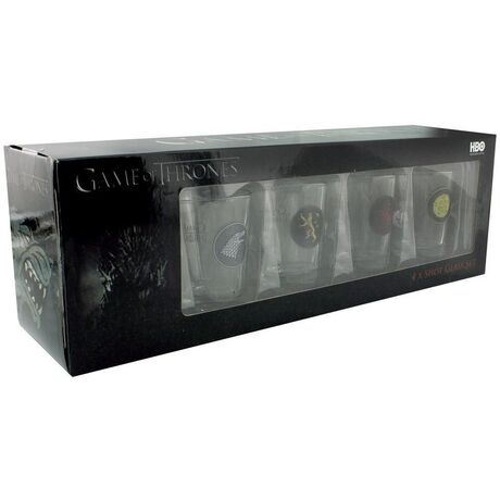 GAME OF THRONES SHOTGLASS 4-PACK