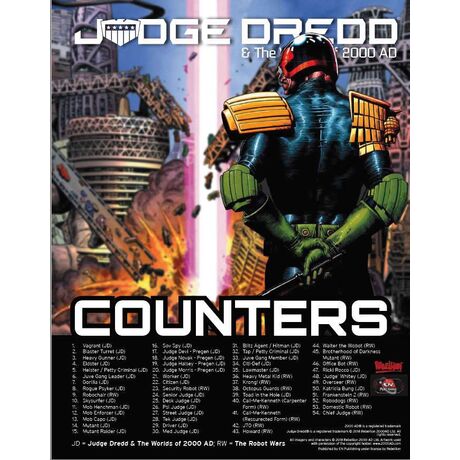Judge Dredd & The Worlds of 2000AD Token Set