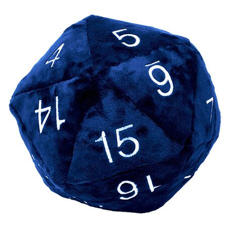 JUMBO D20 BLUE/SILVER PLUSH