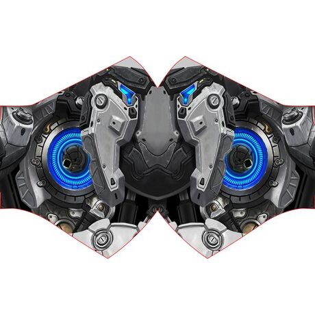 MECHA (BLUE) - MEDIUM FACE MASK