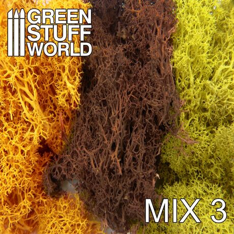Scenery Moss - Mix 3  Yellow/Brown/Dark Yellow (50gr.)