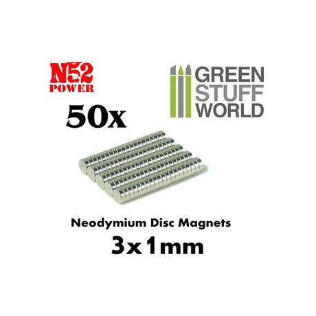 Neodymium Magnets N52 3x1mm (50)