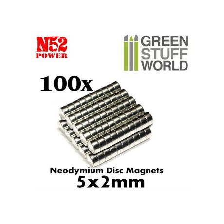Neodymium Magnets N52 5x2mm (100)