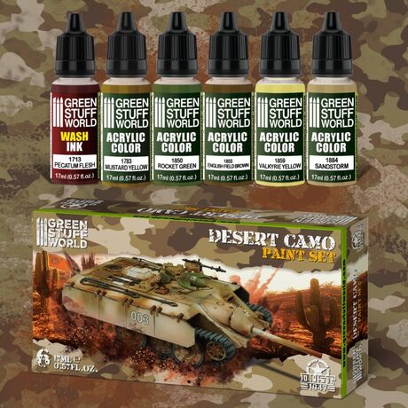 Desert Camo Paint Set 6paints 18ml
