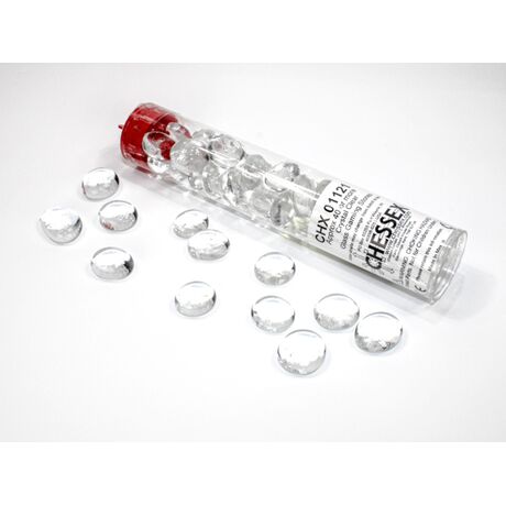 Crystal Clear Glass Stones in 5 1/2" Tube (40+)