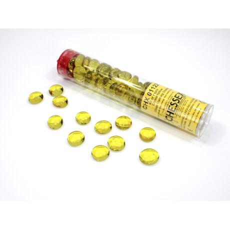 Crystal Yellow Glass Stones in 5 1/2" Tube (40+)