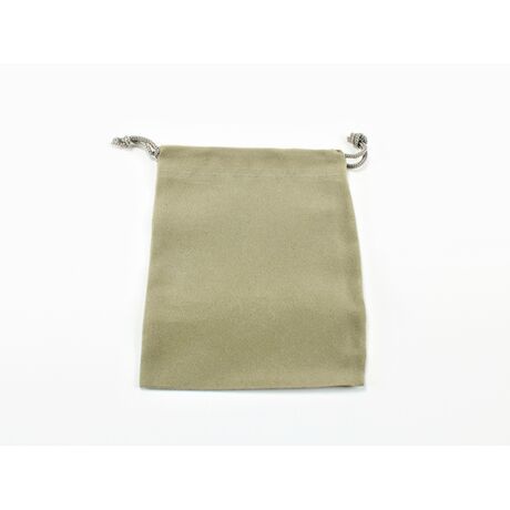 Suedecloth Dice Bag (S) Grey 4" x 5 1/2"