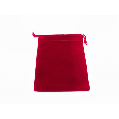 Suedecloth Dice Bag (S) Red 4" x 5 1/2"