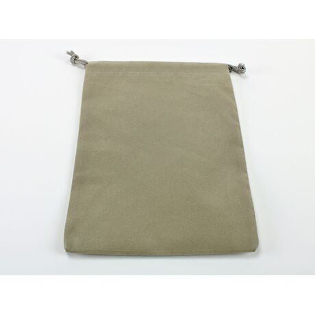 Suedecloth Dice Bag (L) Grey 5" x 7 1/2"