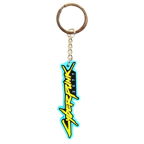 CYBERPUNK 2077 LOGO RUBBER KEYCHAIN